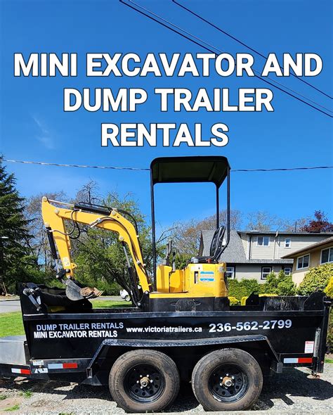 dump trailer mini excavator|mini excavator and trailer packages.